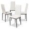 Baxton Studio Blaise Modern White Faux Leather Upholstered Dining Chair, PK4 146-8783 - alternate 1